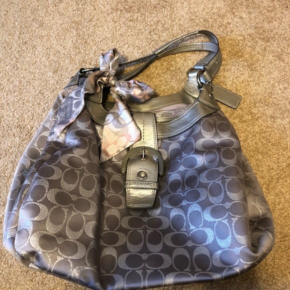 Coach Handbags - Coach silver large handbag